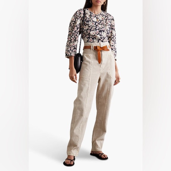 Isabel Marant Denim - Isabel Marant Etoile Jeans Tess Slim Fit Boyfriend in Cream